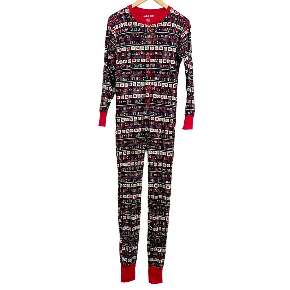 Little Blue House Christmas Union Suit Pajamas Size XS
